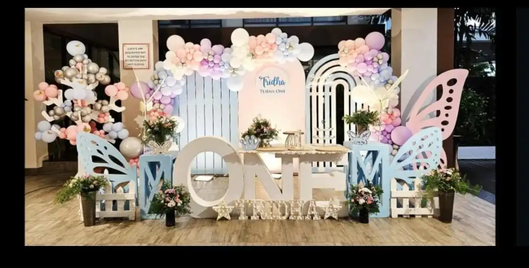 Butterfly Birthday Stage Theme Decor